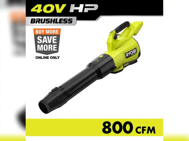 Lot 96-226323 - RYOBI
40V HP Brushless Whisper Series 180 MPH 800 CFM Cordless Battery Leaf Blower (Tool Only)
New 
...