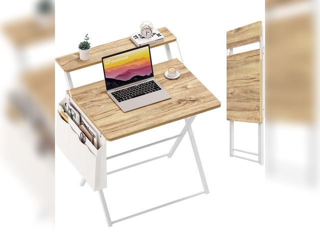 Lot 96-170535 - Appears to be GreenForest Folding Desk for Small Spaces, 31.5 inch Foldable Table with Storage Bag, ...