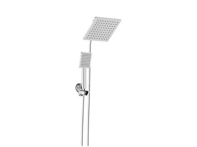 Lot 96-195382 - Glacier Bay Modern 1-Spray 7.9 in. Dual Tub Wall Mount Fixed and Handheld Shower Heads 1.8 GPM in Po...