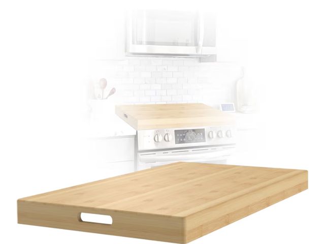 Lot 96-181604 - Bamboo Noodle Board Stove Cover for Electric and Gas Stoves - Sink Cover, 30"L x 22"W x 2.5H" - Doub...