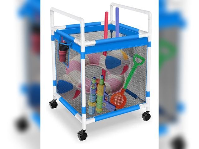 Lot 96-171101 - ANGAR Pool Float Storage, 150 Gallons Pool Toy Storage Bin (32" L x 35" W x 32" H), Pool Float Toy H...