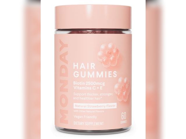 Lot 96-167220 - MONDAY Haircare Hair Gummies Support Thicker &amp; Stronger Hair, Biotin, Vitamin C &amp; E, 60 Coun...