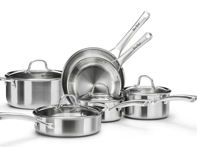 Lot 96-179334 - Stainless Steel Cookware Set,Tir-Ply Pots and Pans Set

New. Actual item may vary slightly from stoc...