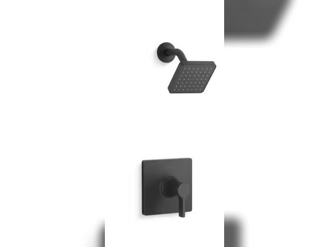Lot 96-182614 - KOHLER Venza 1-Handle Shower Faucet Trim Kit in Matte Black (Valve Not Included) MSRP $145.88 New