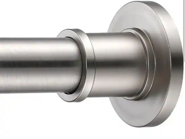 Lot 96-176200 - 43 in. Stainless Steel Tension Mounted Adjustable Heavy Duty Spring Shower Curtain Rod New