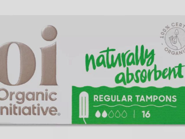 Lot 96-201225 - Lot of 8 Oi, Organic Cotton Non-applicator Tampons, Regular (16 ct)