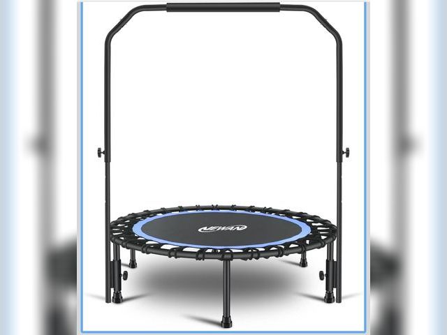 Lot 96-180524 - Newan 40" Silent Mini Trampoline with Adjustable Handle Bar Fitness Trampoline Bungee Rebounder Jump...