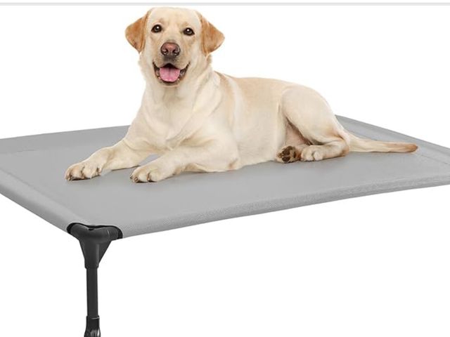 Lot 96-187801 - Veehoo Outdoor Elevated Dog Bed Large Sized Dogs, Large Cooling Raised Dog Cots Beds Training Platfo...