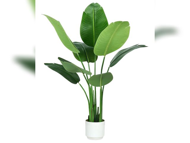 Lot 96-181041 - Bird of Paradise Plant Artificial 4ft,Faux Plants Indoor Tall with 8 Trunks - The Perfect Indoor Sil...