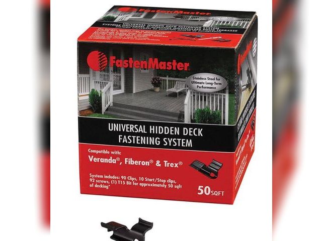 Lot 96-163805 - FastenMaster Universal Hidden Deck Fastening System - Stainless steel hidden deck screws and clips -...