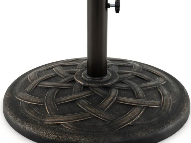 Lot 96-232605 - Costway 22'' Round Umbrella Base Stand Market Patio Standing Outdoor Living Heavy Duty Msrp: $99.00 ...