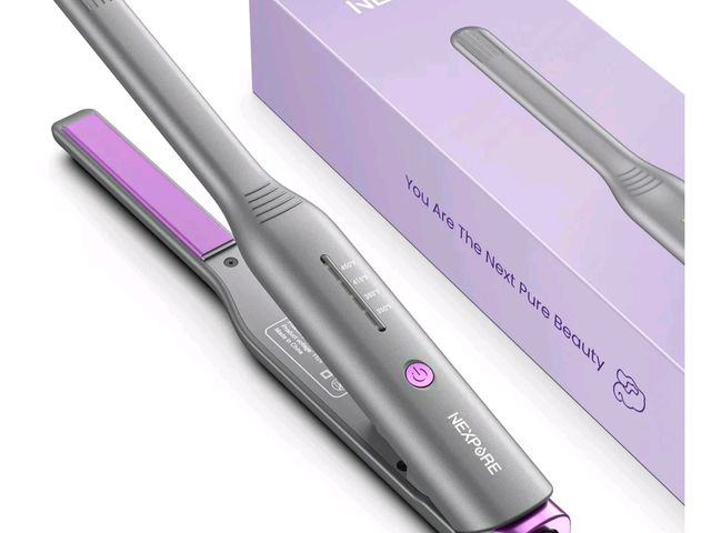 Lot 96-233010 - NEXPURE Mini Flat Iron, 1/2" Ceramic Pencil Flat Iron Hair Straightener for Short Hair &amp; Edges, ...