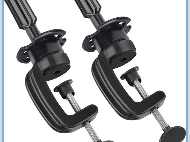 Lot 96-212359 - Teenitor Wig Mannequin Head Stand, 2 Pack Cosmetology Manikin Stand Mannequin Head Holder Clamp Blac...