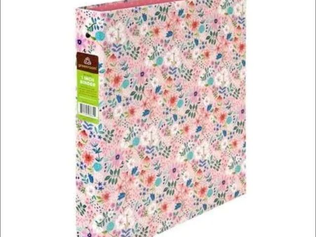 Lot 96-158738 - Greenroom Ditsy 1" 3-Ring Binder New