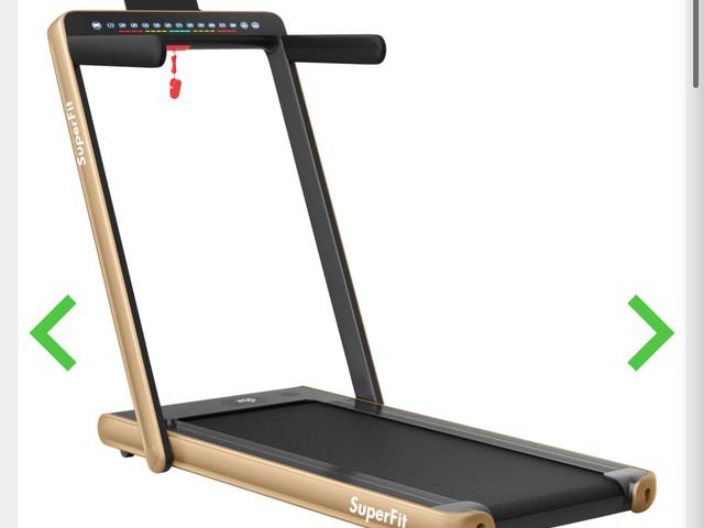 Lot 96-192704 - Costway SuperFit Treadmill Folding 2-in-1 with Dual Display 2.25 HP App Connect Speaker and Remote C...