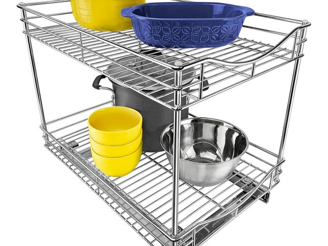 Lot 96-174253 - LYNK PROFESSIONAL® Pull Out Cabinet Organizer - 14" x 21" - Slide Out Drawer for Kitchen Cabinets - ...