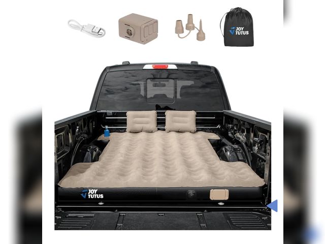Lot 96-171154 - JOYTUTUS Truck Bed Air Mattress for 5.5-5.8Ft with Built-in Air Pump,Full Size Short Beds Inflatable...