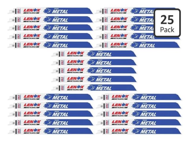 Lot 96-212077 - LENOX Tools LAZER Metal Cutting Reciprocating Saw Blade, Bi-Metal, 12-inch, 14 TPI, 25/PK
New
MSrP $...