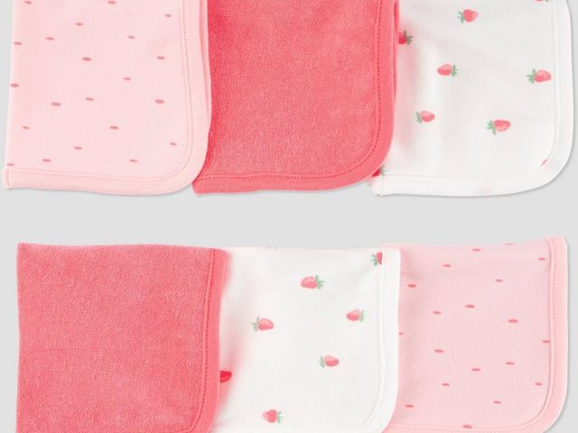 Lot 96-159262 - Carter's Just One You®
Baby Strawberry Washcloth - Pink: Cotton Terry, 9x9, Food Pattern

New. Dirty...