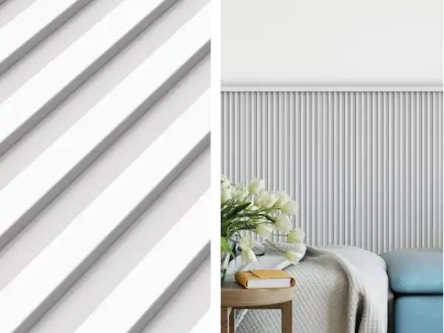 Lot 96-179807 - sunwings
0.3 in. x 1/2 ft. x 4 ft. White WPC 3D Square Edge Vinyl Decorative Wall Paneling for Inter...