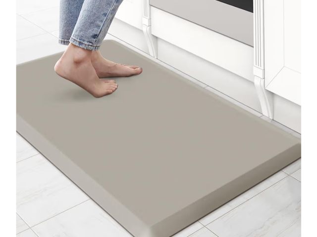 Lot 96-179042 - Waterproof Non Slip Standing Desk Mat Comfort Floor Mats for Kitchen House Sink Office (Khaki) New