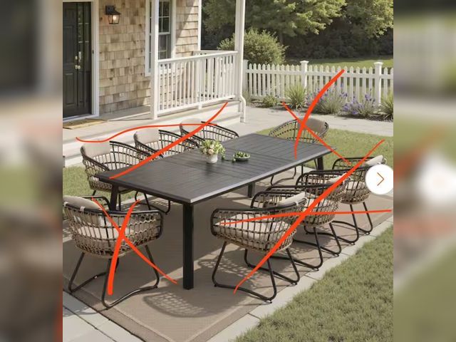 Lot 96-225706 - Aluminum Outdoor Patio Dining 93.9 in. Table New