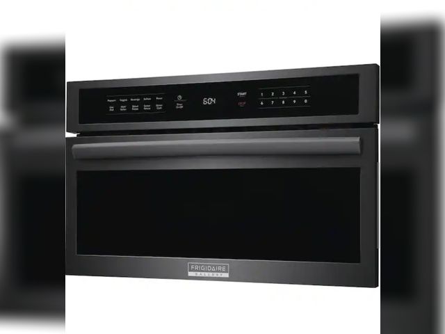 Lot 96-183097 - Frigidaire Gallery 30 in. Width 1.6 cu. ft. Black Stainless Steel with Drop-Down Door 1650-Watt Buil...