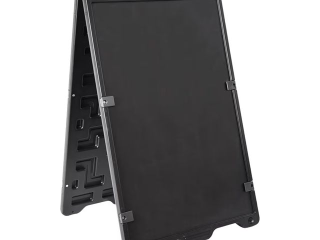 Lot 96-177244 - 24x36 Inch A-Frame Sidewalk Sign Double Sided Foldable Plastic Sandwich Board for Outdoor Business A...