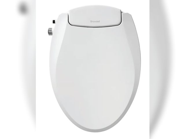Lot 96-190275 - Brondell Bidet Toilet Seat Non-Electric Swash Ecoseat, Fits Elongated Toilets, White - Dual Nozzle S...