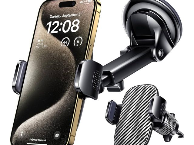 Lot 96-163799 - Qifutan Car Phone Holder Mount Phone Mount for Car Windshield Dashboard Air Vent Universal Hands Fre...