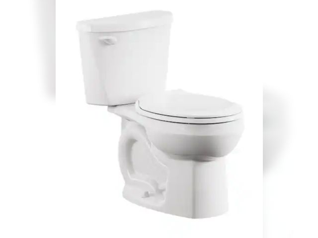 Lot 96-232429 - American Standard Colony Three 2-Piece 1.28 GPF Single Flush Round-Front Toilet in White Seat Not In...