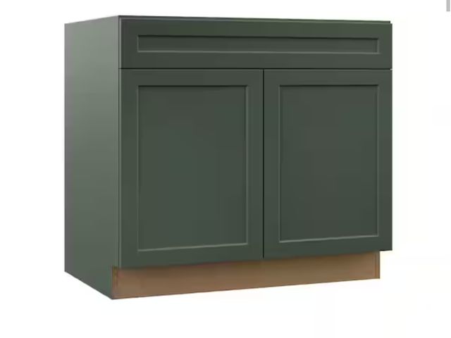 Lot 96-170738 - Hampton Bay
Designer Series Melvern 36 in. W 24 in. D 34.5 in. H Assembled Shaker Base Kitchen Cabin...