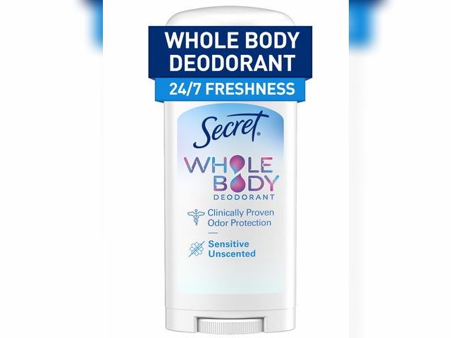 Lot 96-167202 - Secret Whole Body Stick Aluminum Free Deodorant for Women Unscented 2.6oz
New