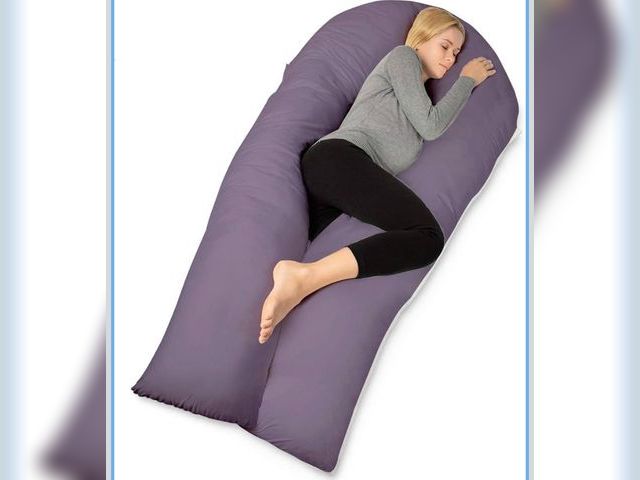 Lot 96-188059 - QUEEN ROSE Extra Long U Shaped Body Pillow, 65in Pregnancy Pillows for Sleeping, Full Body Support f...