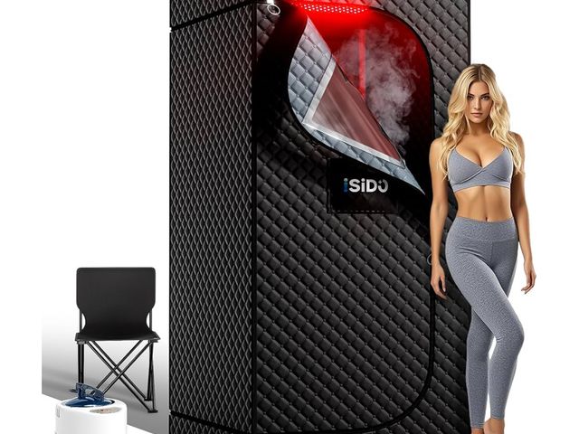Lot 96-175605 - Portable Infrared Steam Sauna with 660nm Red Light Therapy &amp; 850nm Infrared Light Device, 3L 130...