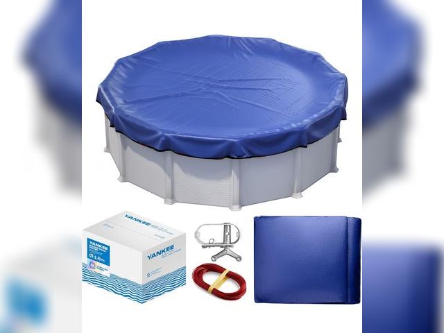 Lot 96-177870 - Winter Pool Cover 18 ft Round for Above Ground | Extra Thick &amp; Durable Above-Ground Pool Cover |...