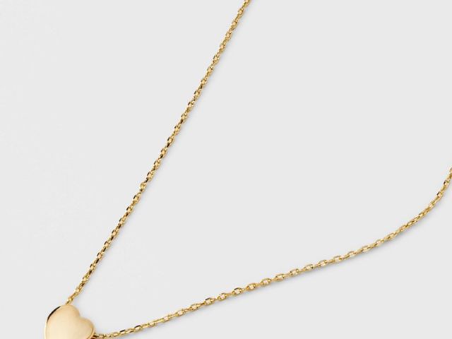 Lot 96-164864 - 14K Gold Plated Heart Slider Pendant Necklace - A New Day™ Gold: Nickel-Free, Lobster Clasp
New