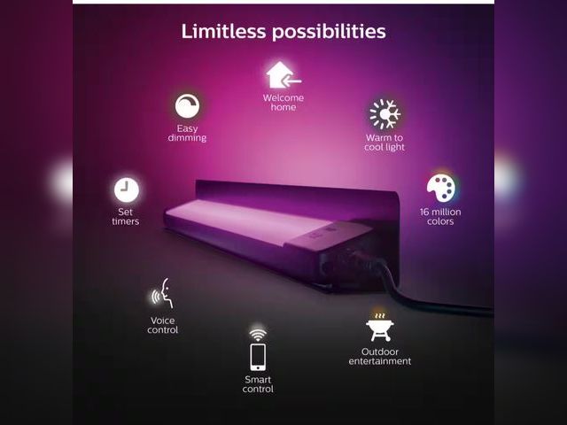 Lot 96-179463 - Philips Hue
(Brand Rating: 4.5/5)
Amarant Black Color Changing Low Voltage Plug-In Landscape Smart F...