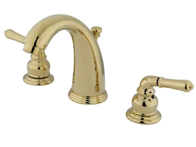 Lot 96-175332 - Magellan KB982 Two-Handle 3-Hole Deck Mount Widespread Bathroom Faucet with Pop-Up Drain, Polished B...
