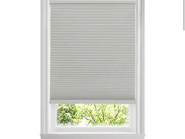 Lot 96-199042 - Home Decorators Collection Pewter Colored Cordless Blackout Cellular Shades for Windows - 35 in. W x...