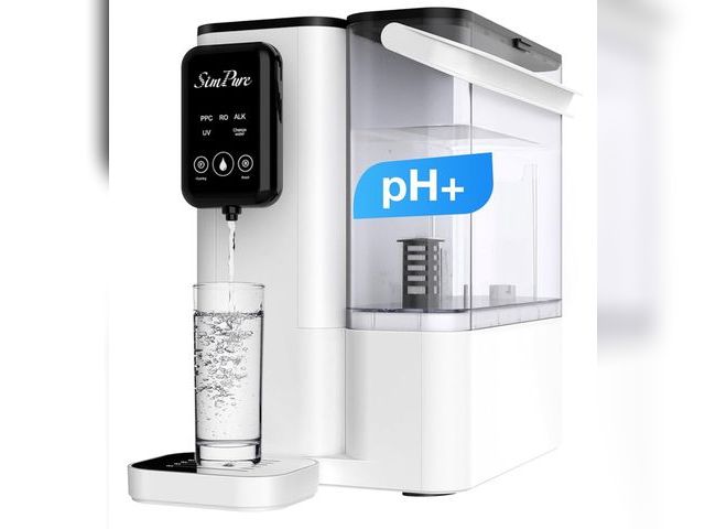 Lot 96-175051 - SimPure Y9A UV Countertop Reverse Osmosis Water Filter, Alkaline Remineralization 300 GPD 6 Stage Pu...