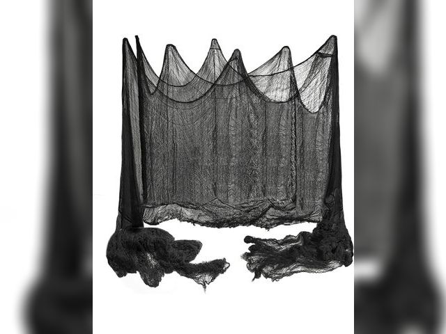 Lot 96-181492 - Appears to be 400x80 Inch Oversized Halloween Black Creepy Cloth - 33x6.5ft Spooky Fabric Cloth for ...