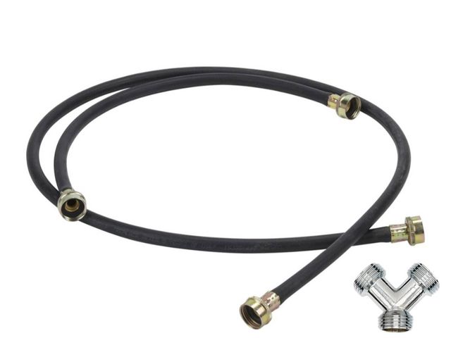 Lot 96-199015 - USA Everbilt 5-ft Steam Dryer Water Connector Kit 69002HD - hose and adapter New