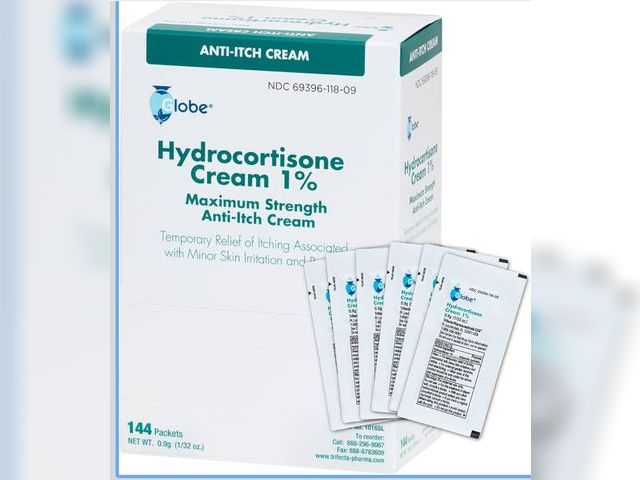 Lot 96-169862 - Globe (Box 144 Hydrocortisone 1% Maximum Strength Cream, (0.9g Single Packet) Anti-Itch Cream for Re...
