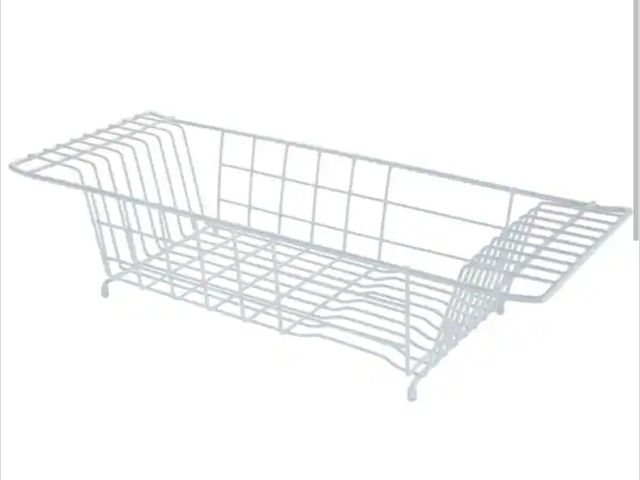 Lot 96-180068 - Kitchen Details 
Over the Sink White Dish Rack New