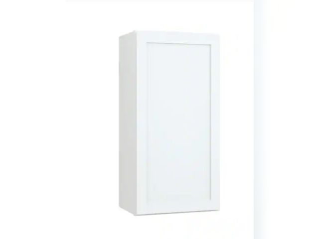 Lot 96-180015 - Hampton Bay
Courtland 18 in. W x 12 in. D x 36 in. H Assembled Shaker Wall Kitchen Cabinet in Polar ...