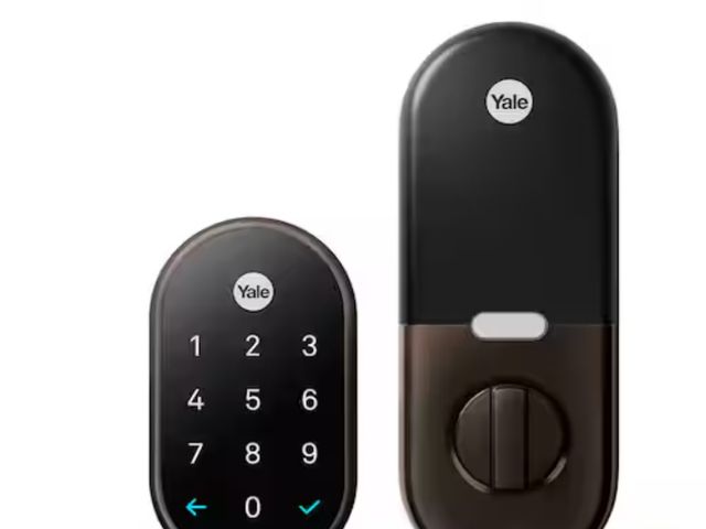 Lot 96-175047 - Google Nest x Yale Lock - Tamper-Proof Smart Deadbolt Lock with Nest Connect - Oil Rubbed Bronze MSR...
