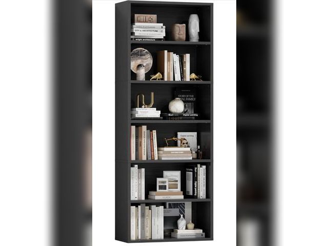 Lot 96-211228 - Bookcase Bookshelves, 6 Tier Floor Standing Bookcases Open Frame, Modern Display Storage Organizer f...
