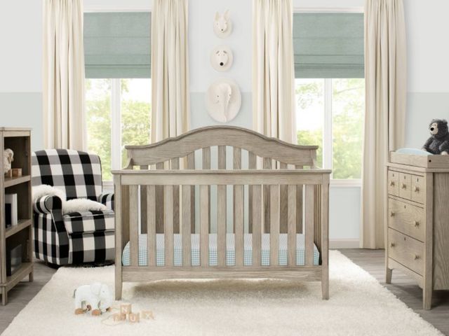 Lot 96-157839 - Delta Children Farmhouse 6-in-1
Convertible Crib - Textured Limestone MSRP $269.99 New
