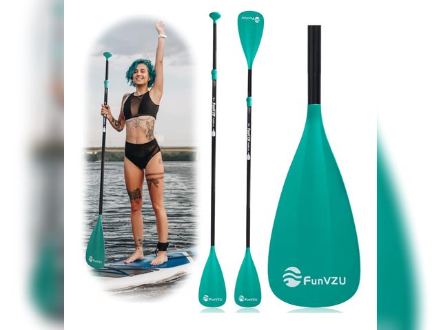 Lot 96-188021 - Stand Up Paddle Board Paddle Lightweight Adjustable 4-Piece Aluminium Kayak Paddles, Unique Lock Des...